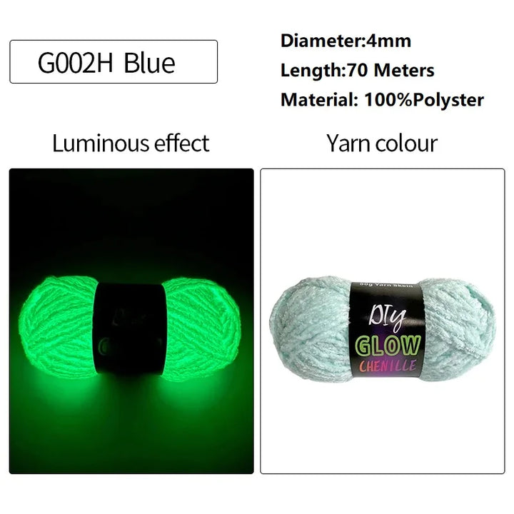 2mm 4mm Luminous Yarn Glow in the Dark Yarn