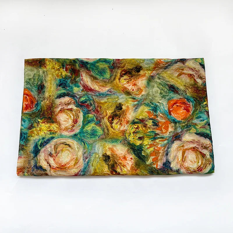 Mona Oil Painting Style Woven Jacquard Fabric