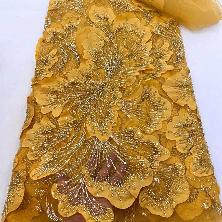 5 YARDS / 10 COLORS / Seraphine Beaded Embroidery Bridal Mesh Lace Fabric