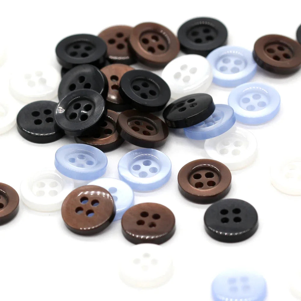 Nokoe 9/10/11mm Classic Resin Button - 30 PC