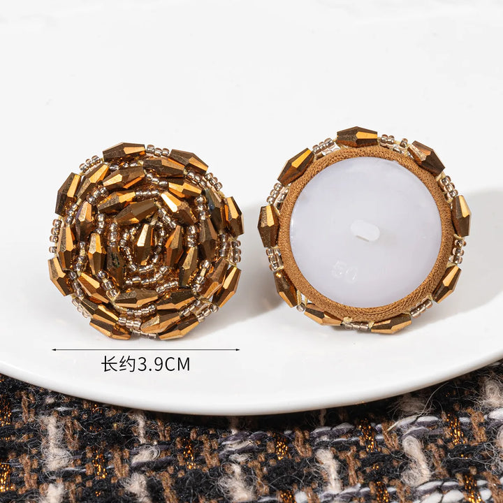 Aqoe 34/39mm Black Bead Button - 3 PC