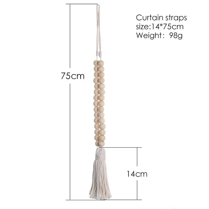 Moriel Bohemian Style Hand-woven Curtain Tie