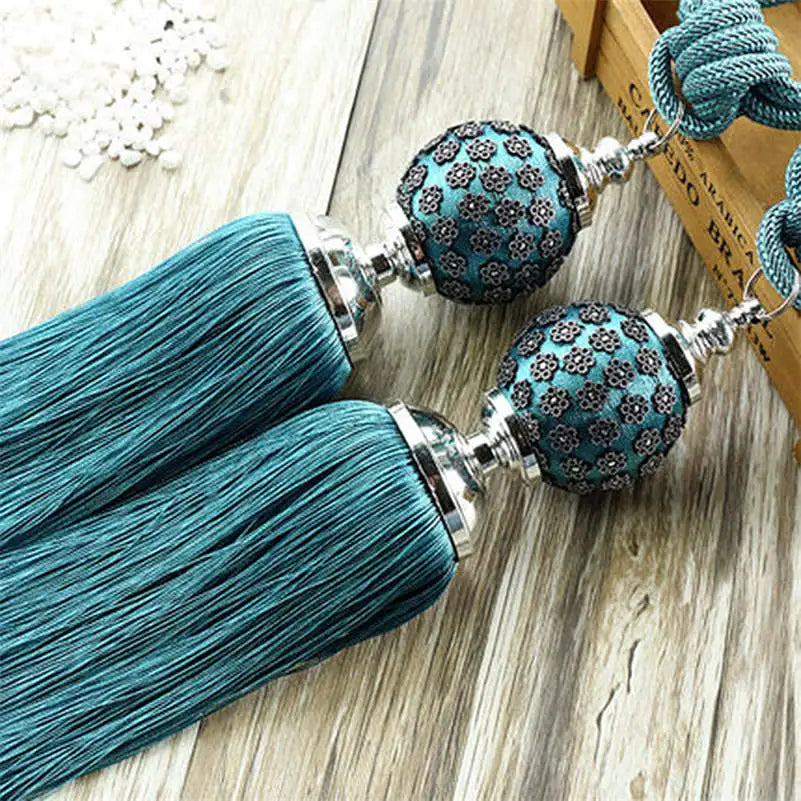 2 PC Eloure Curtain Tassel Fringe Tiebacks