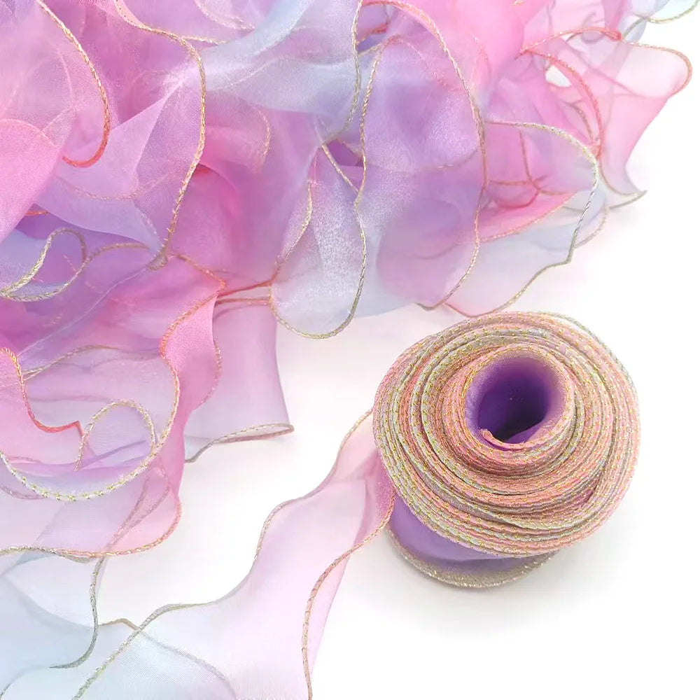 Elegant Wave Organza Ribbon