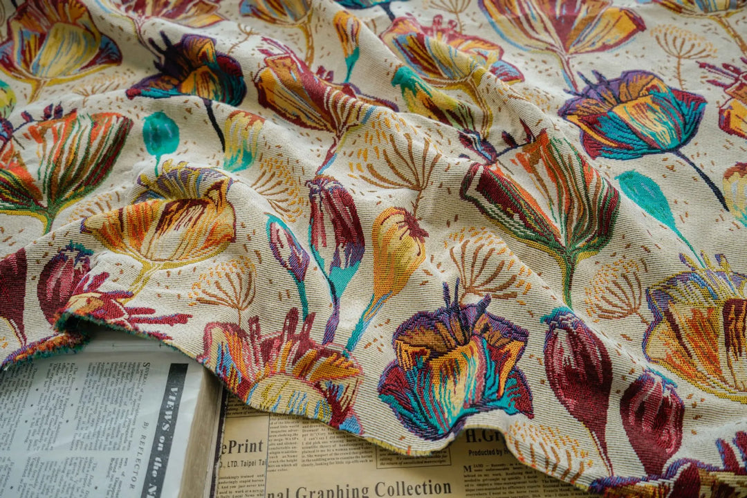 Hoilsea Floral Woven Chenille Jacquard Fabric