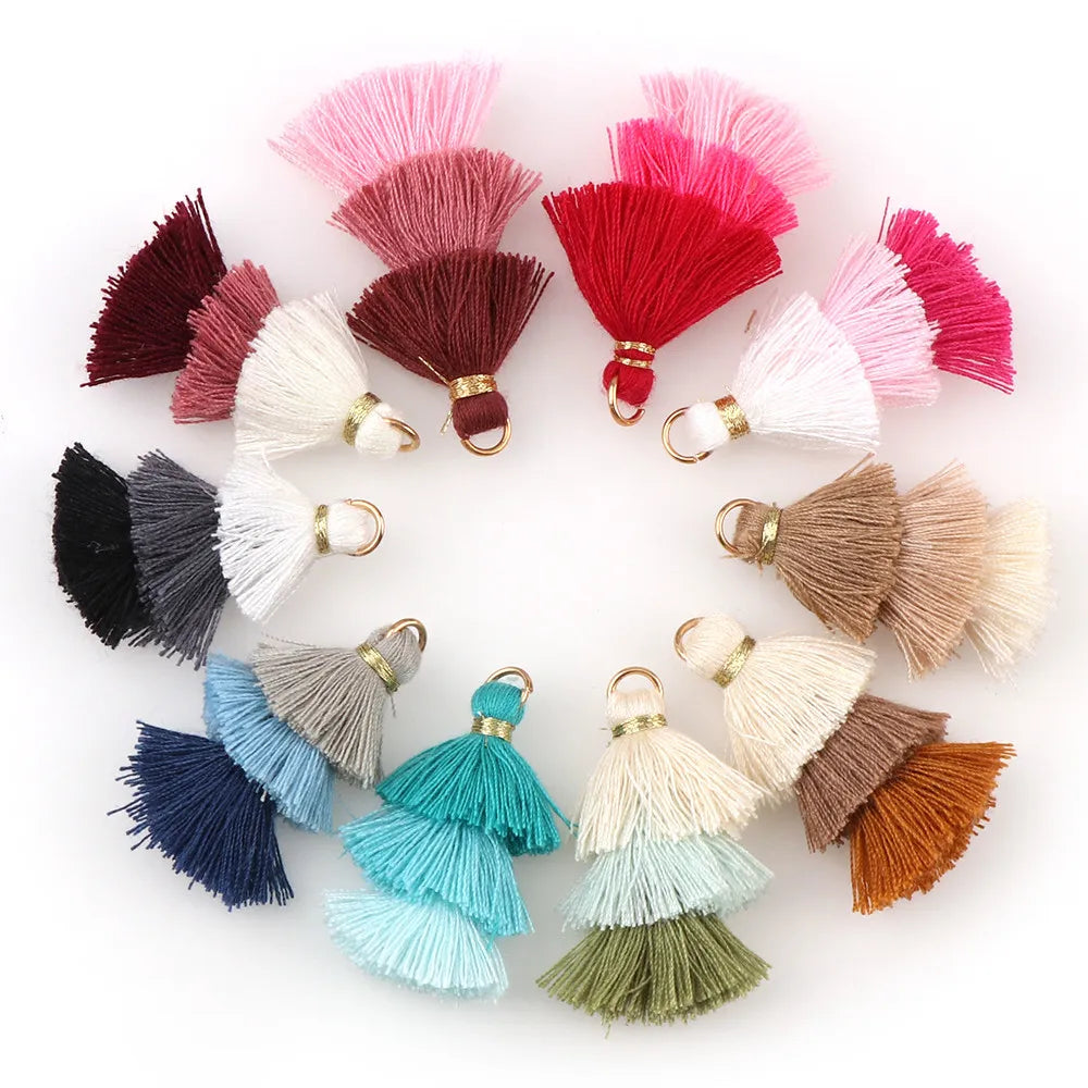 6 PC Fleuri Layered Key Tassels