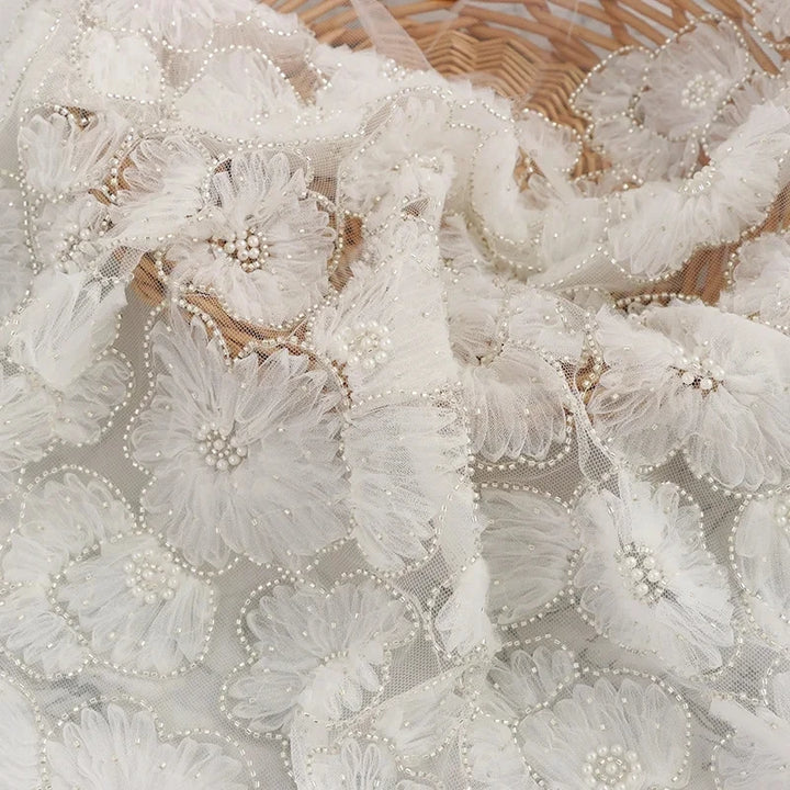 Aven Embroidered Tulle Lace Fabric