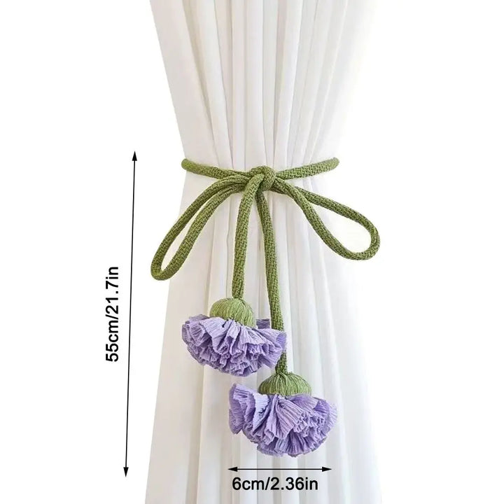 Ravelle Floral Elastic Band Curtain Tieback