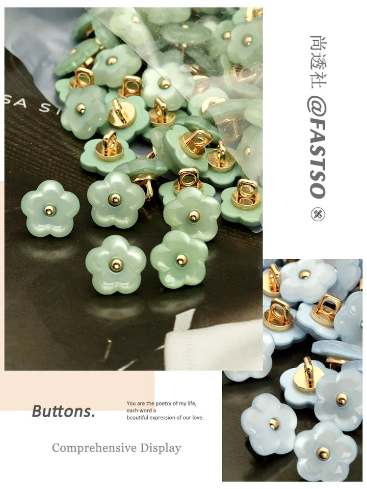 6 PC / Slio Resin Buttons