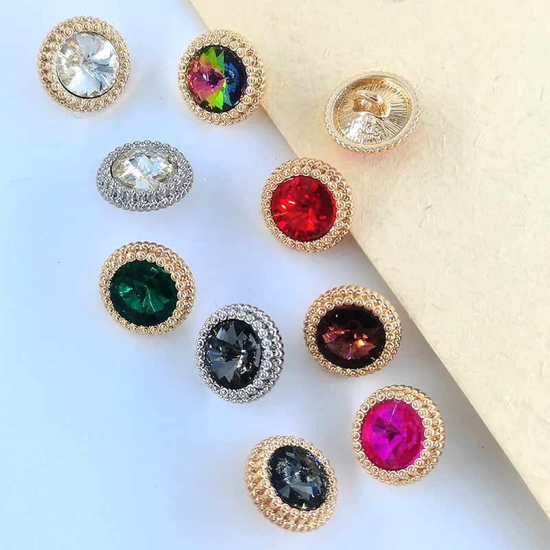 6 PC / Ashton Rhinestone Buttons – Classic Modern Fabrics