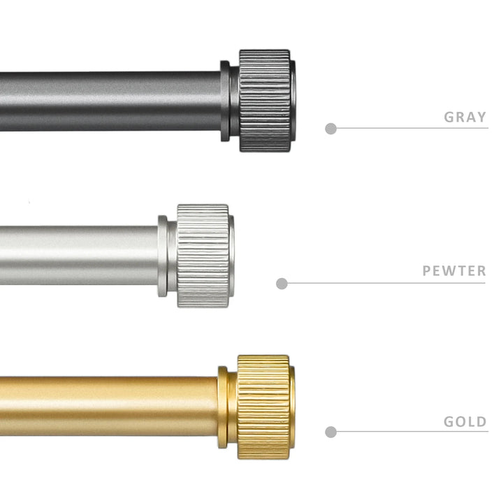 Lyra 5/8" Diameter Adjustable Single Drapery Curtain Rod Set