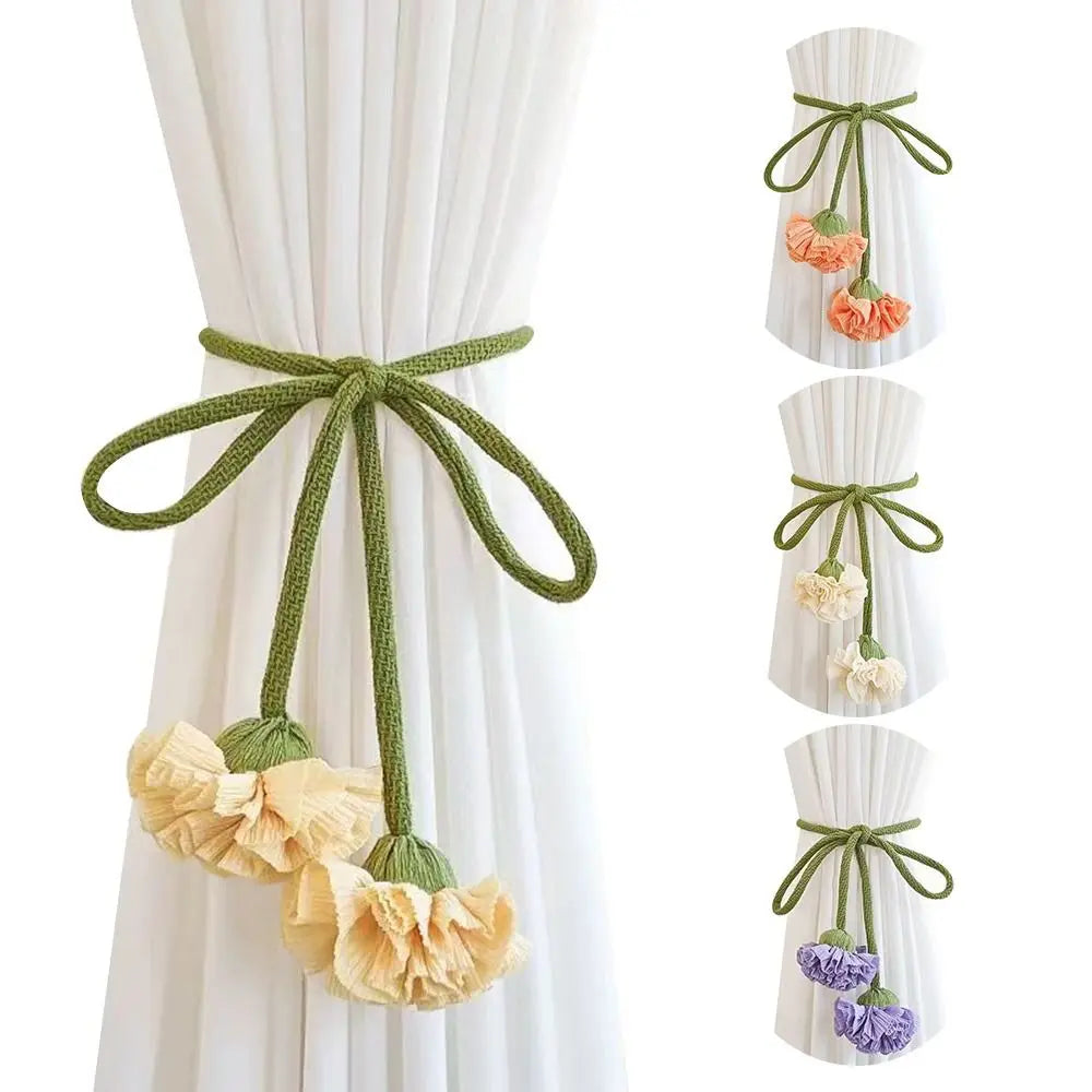 Ravelle Floral Elastic Band Curtain Tieback