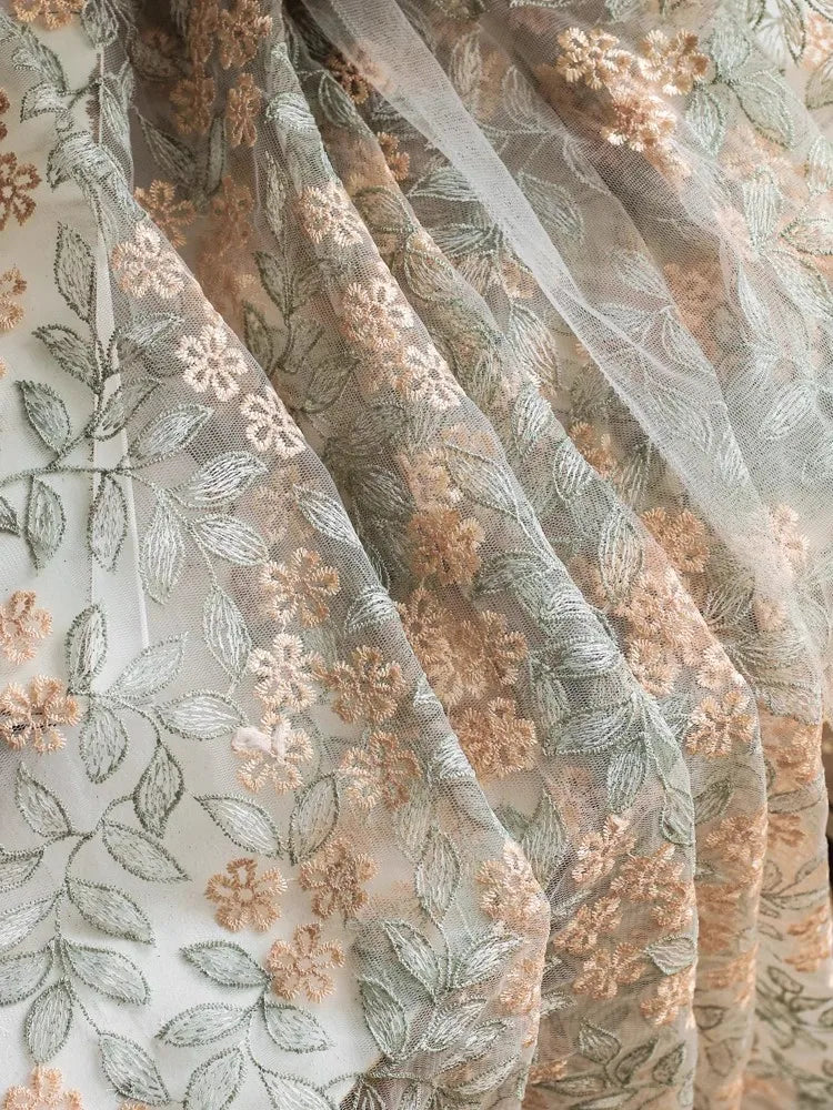 Vale Embroidered Tulle Lace Fabric