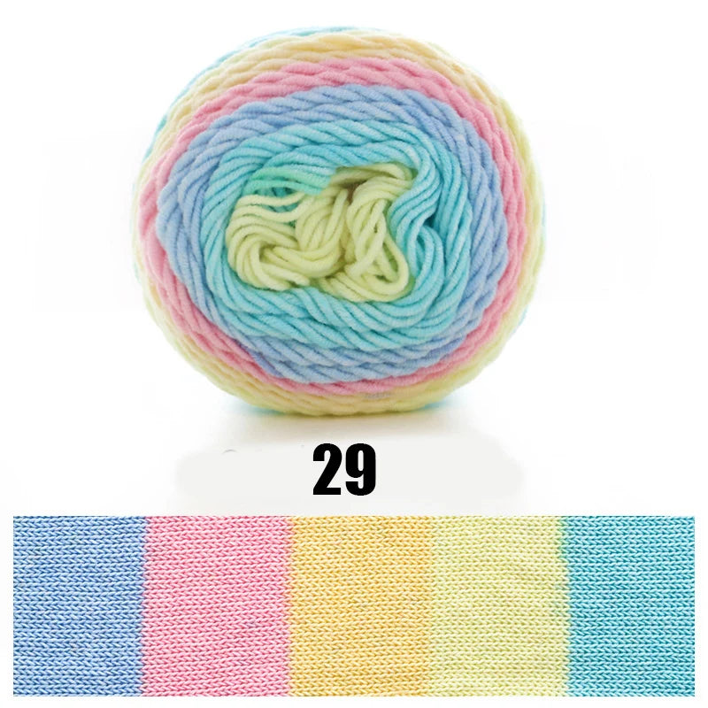 100g Ball Rainbow Cotton Yarn