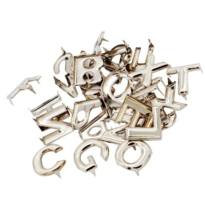 26Pcs English Letters A-Z Claw Nails Punk Rivets Stud Shoes Bags Accessories