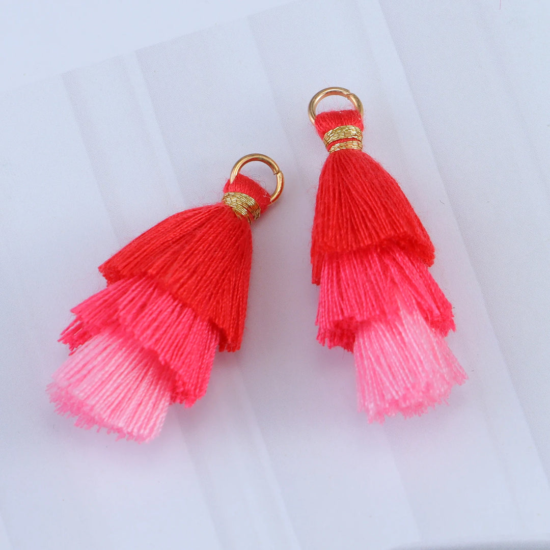6 PC Fleuri Layered Key Tassels