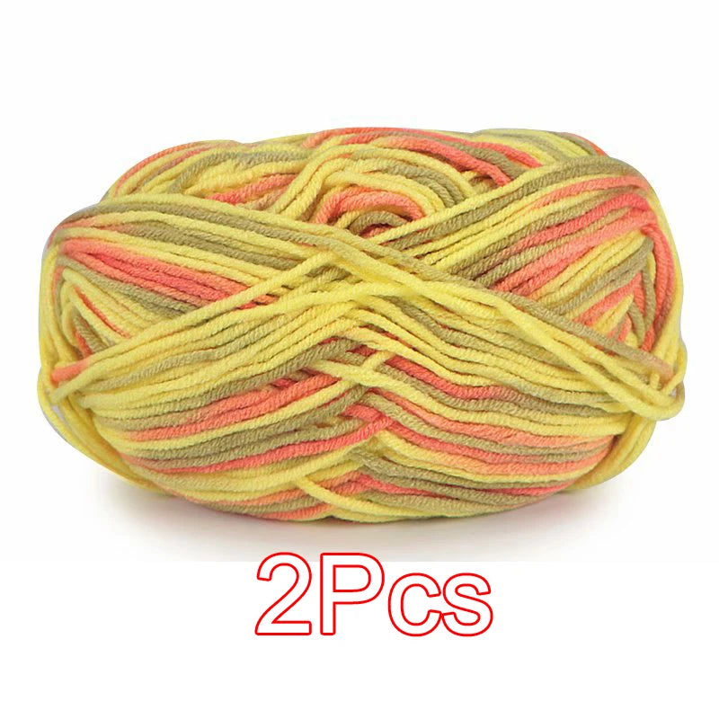 2PC / Tie-dye Crochet Yarn
