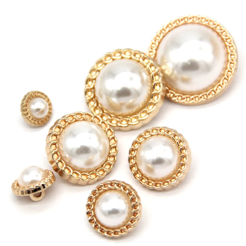 Veior 10pcs Retro Women Blazer Gold Metal Button - 10 PC