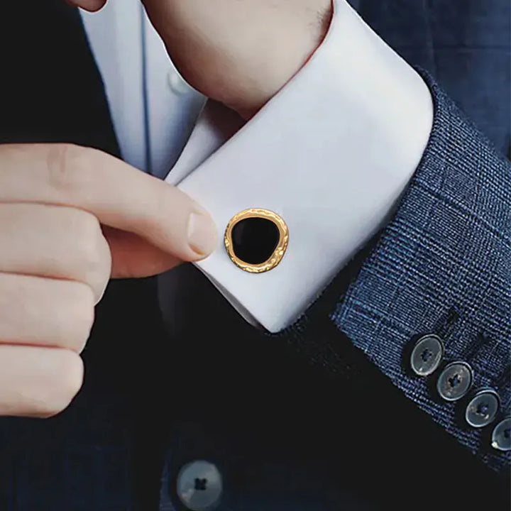 5 PC / Black Abstract Resin Buttons