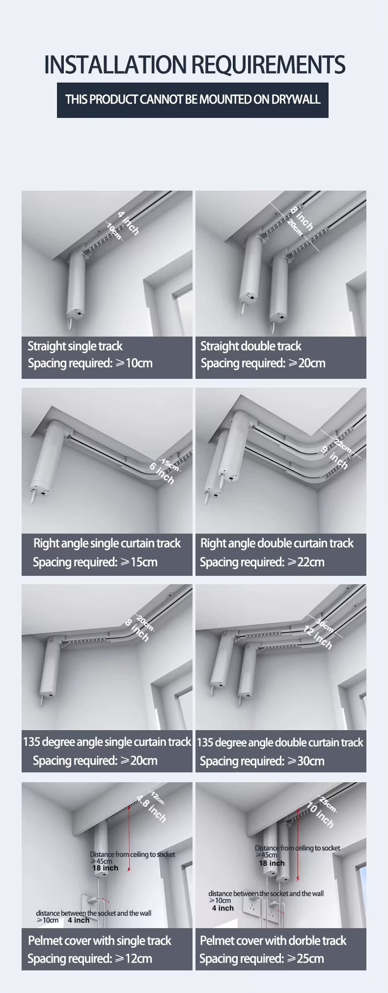 Motorized Curtain Double Track