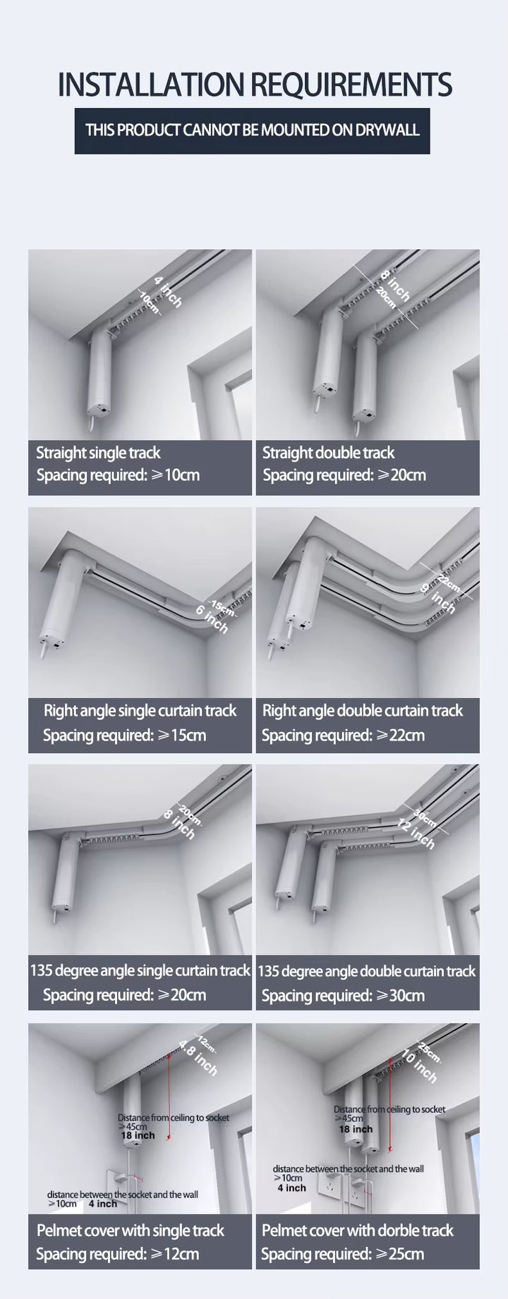 Motorized Curtain Double Track