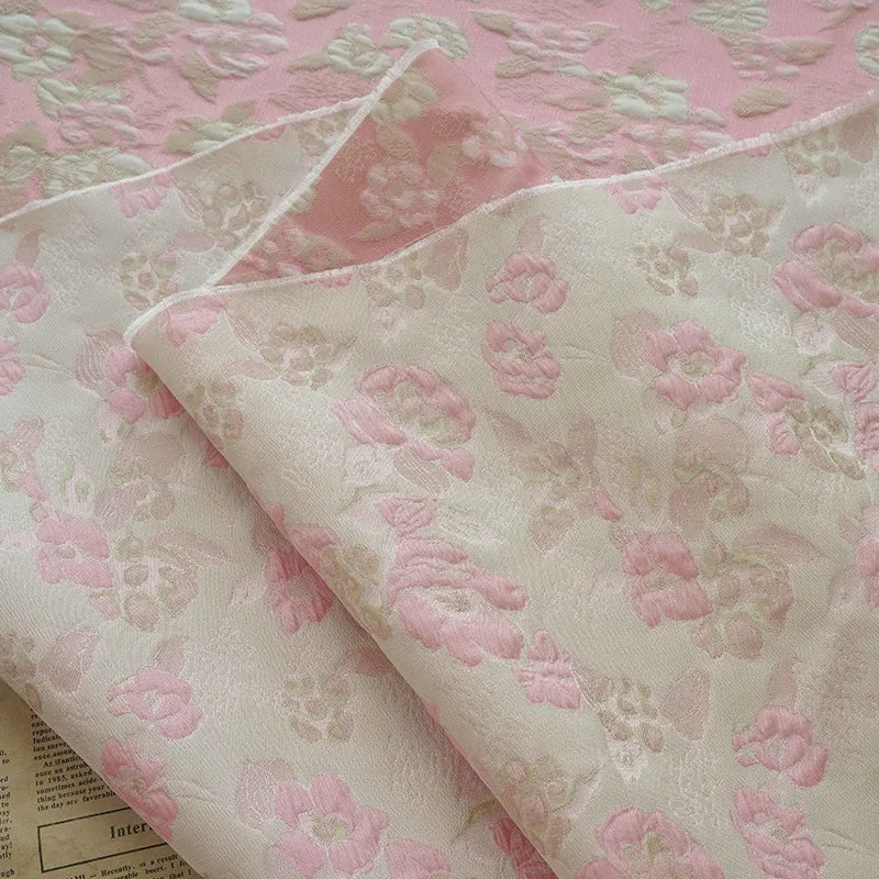 Bundi Embossed Flower Jacquard Brocade Fabric