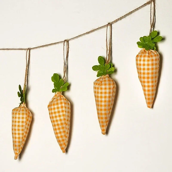 Easter Bunny Fabric Carrot Hanging Ornaments