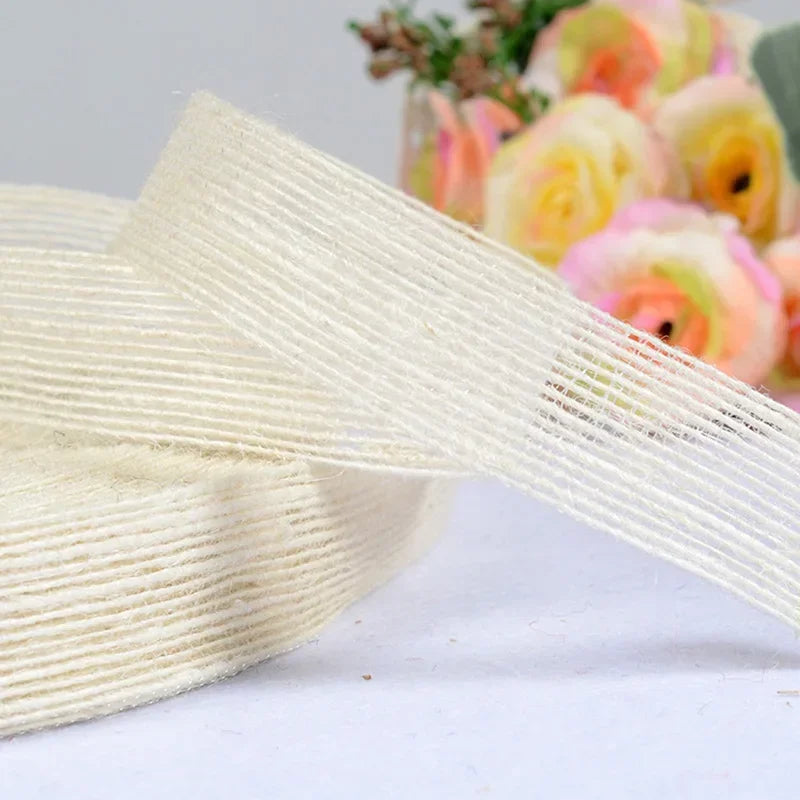 5 Yards / Colored Jute Burlap Hessian Ribbon Roll