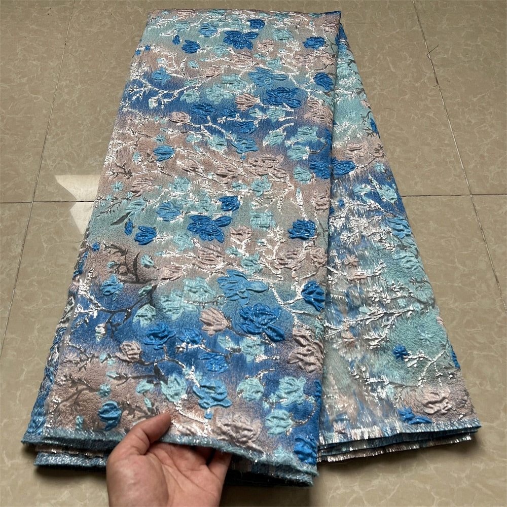 5 YARDS / 6 COLORI / Tessuto jacquard in viscosa floreale acquerello Melanie per abiti, giacche, abiti, camicie, fodera di gonne