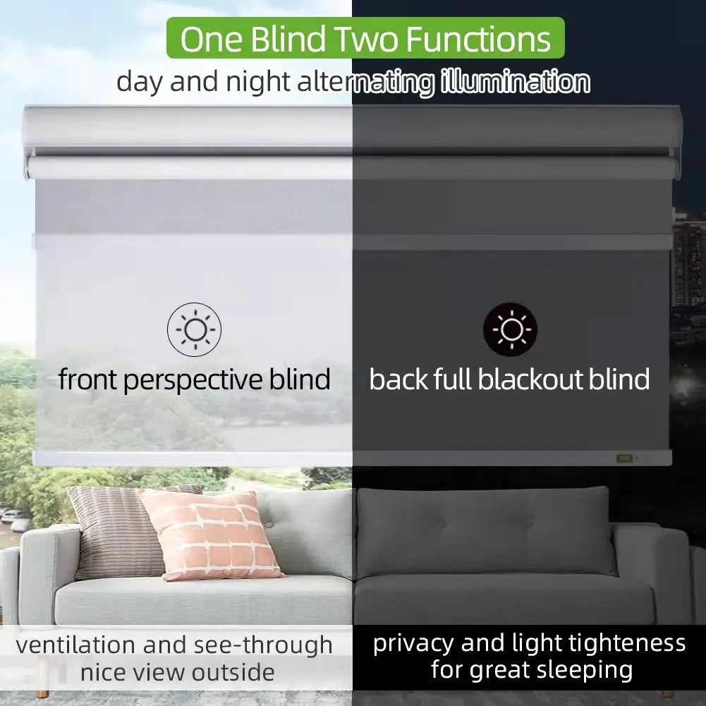 Motorized 2 on 1 Day and Night Double Shade