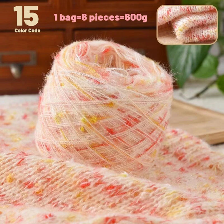 600g Colorful Dot Rainbow Soft Yarn