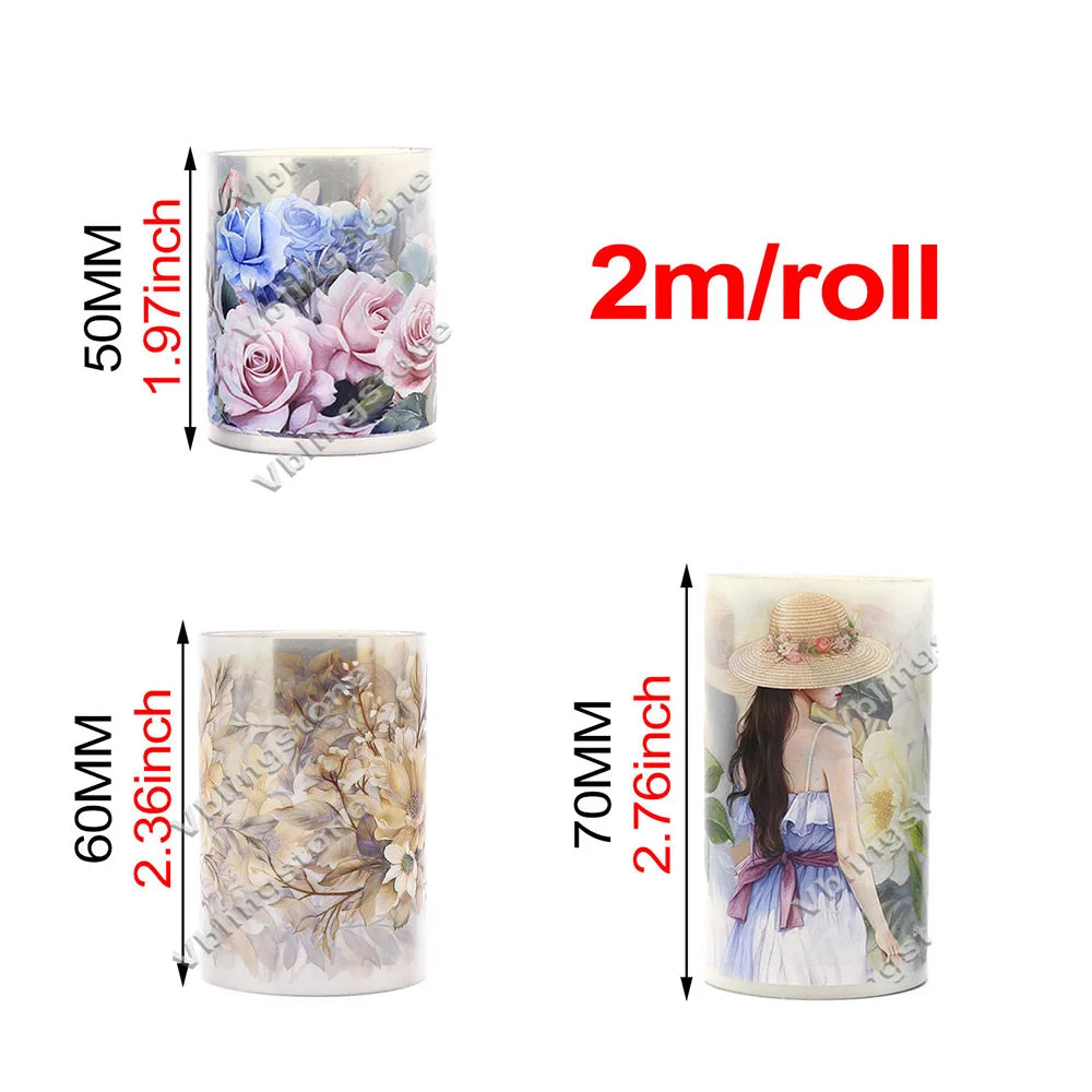 2 Meter / Flower PET Washi Tape