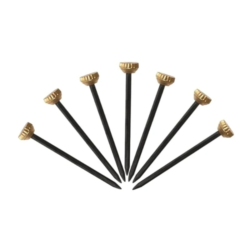Pack of 50 Versatile Round Black Gold Small Head Nails