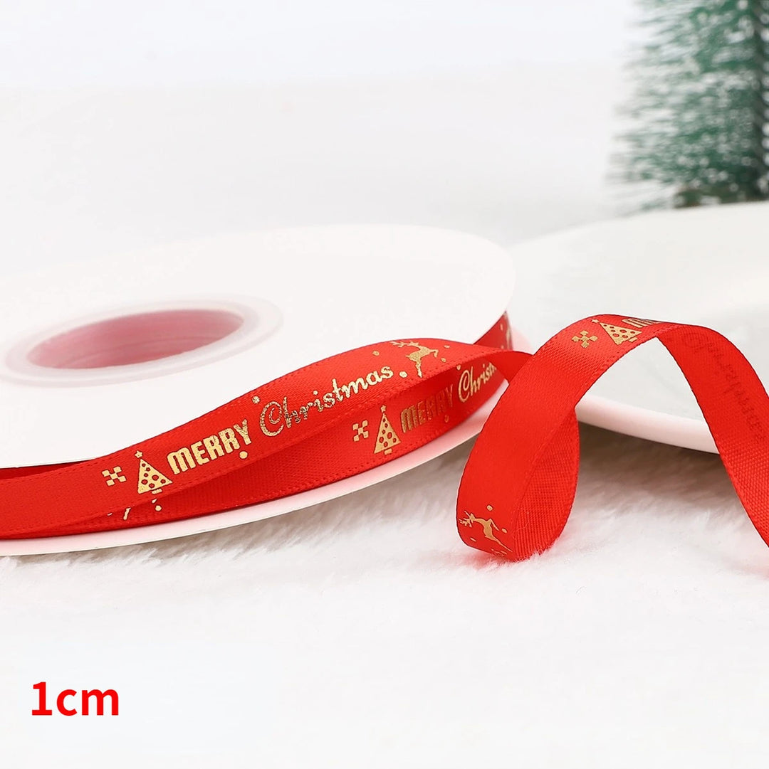 5 Yards / Polyester Printed Christmas Decoration Ribbon