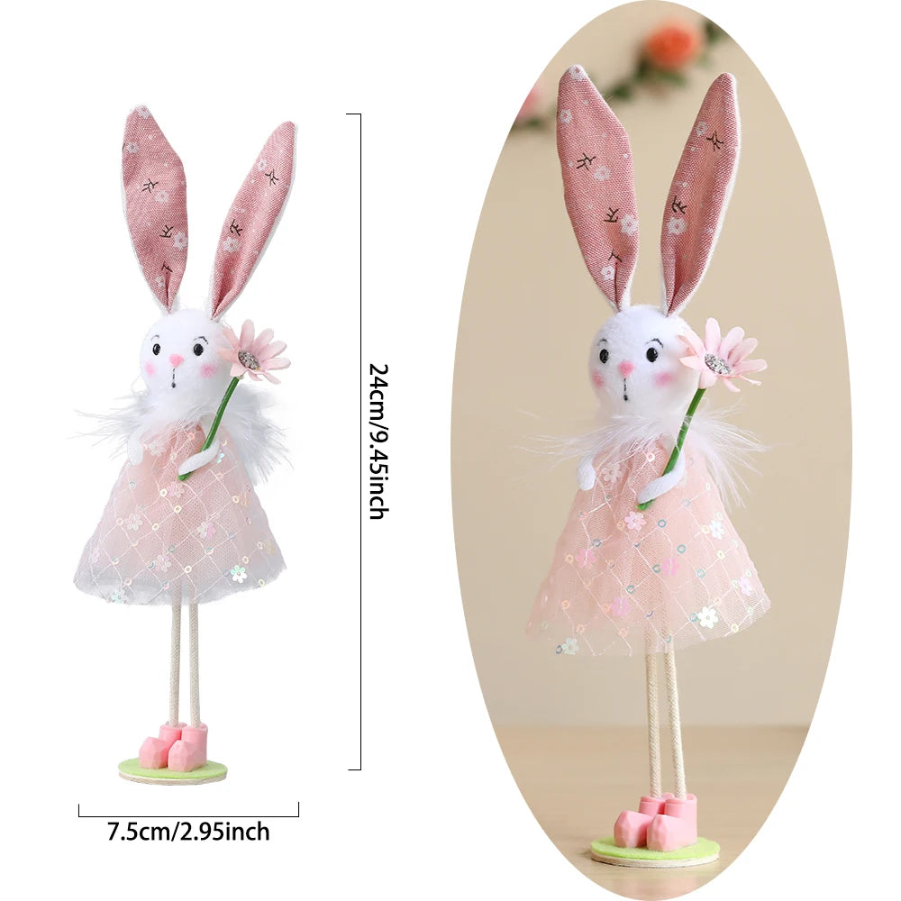 Easter Standing Flower Bunny Fairy Angels