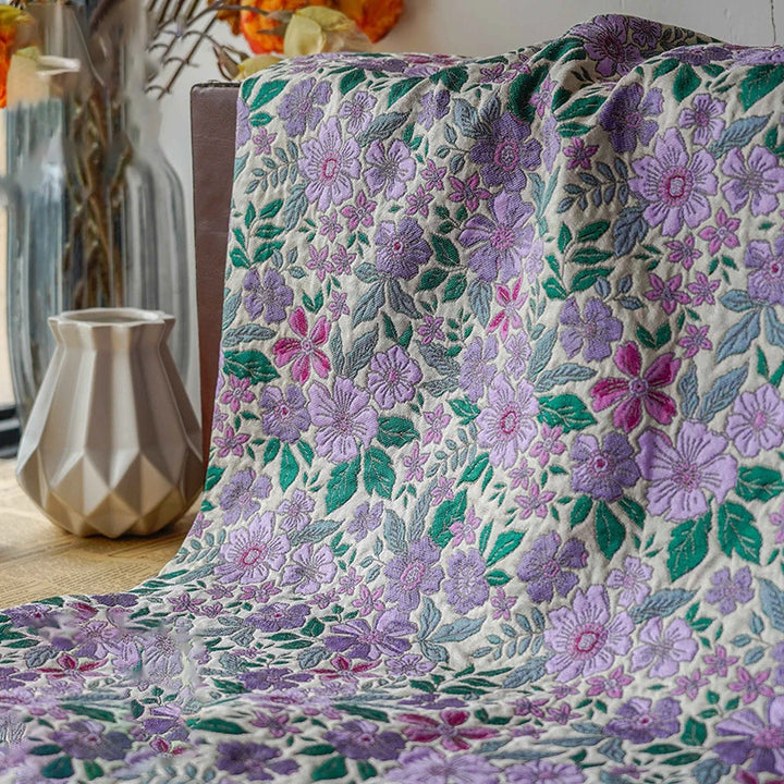 Hamza Lavender Floral Jacquard Fabric