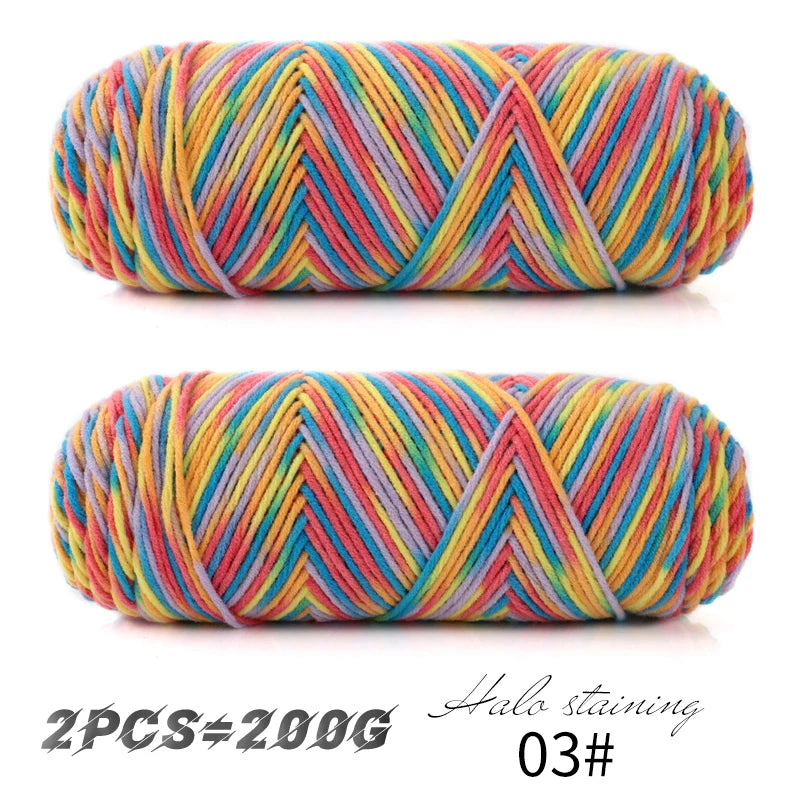 2 PC / Multicolor Acrylic Sweater Yarn