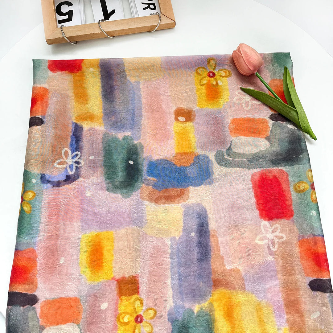 Claes Colorful Abstract Jacquard Fabric