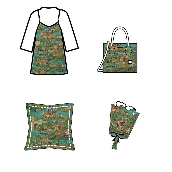 Moorland Oil Painting Style Thick Yarn Dyed Chenille Fabric