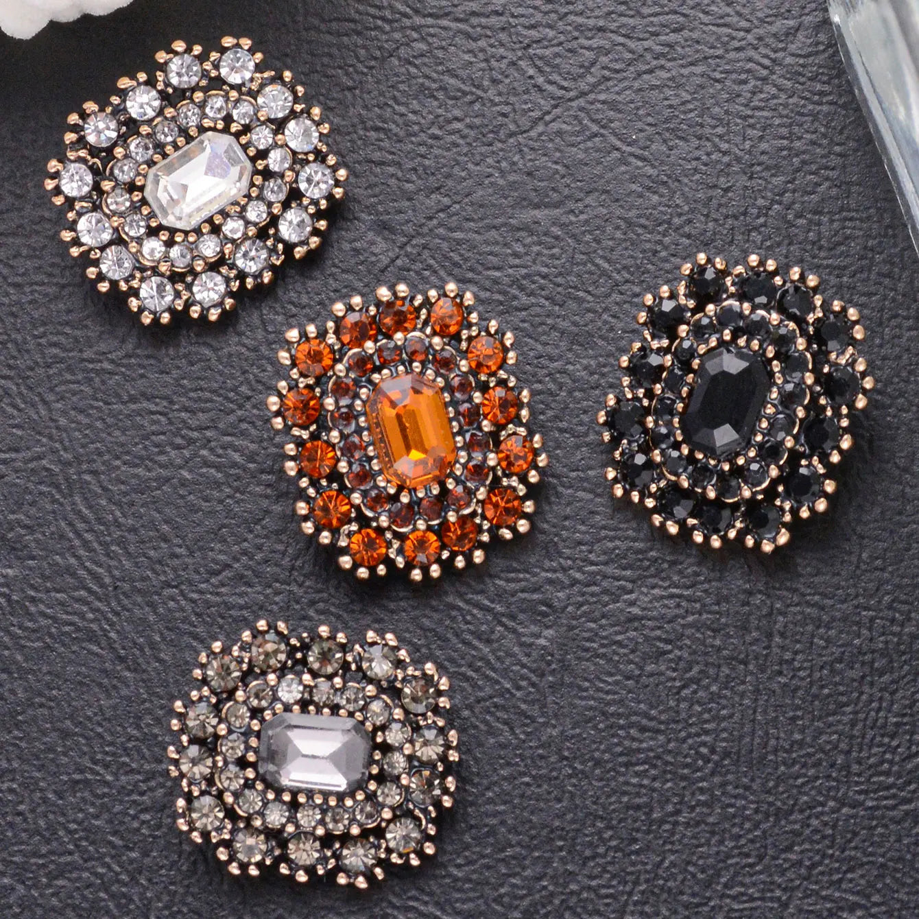 6 PC / Briana Rhinestone Buttons – Classic Modern Fabrics