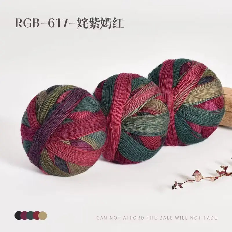 300g Pack Rainbow Wool Yarn