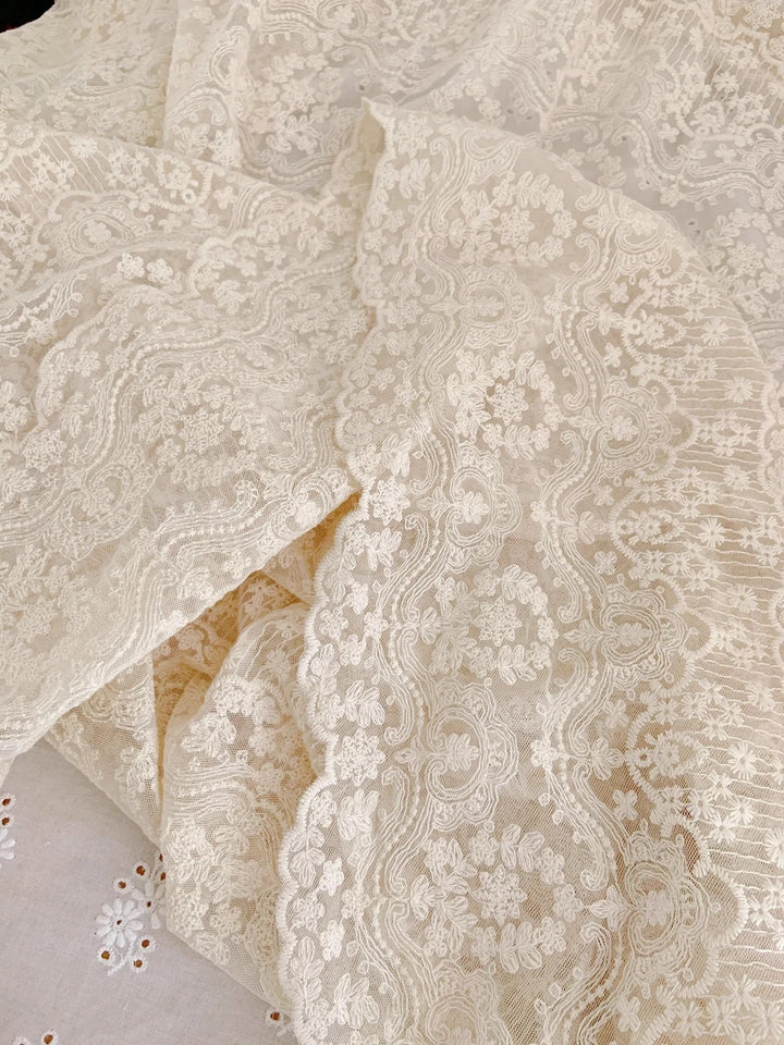 Lune Embroidered Tulle Lace Fabric