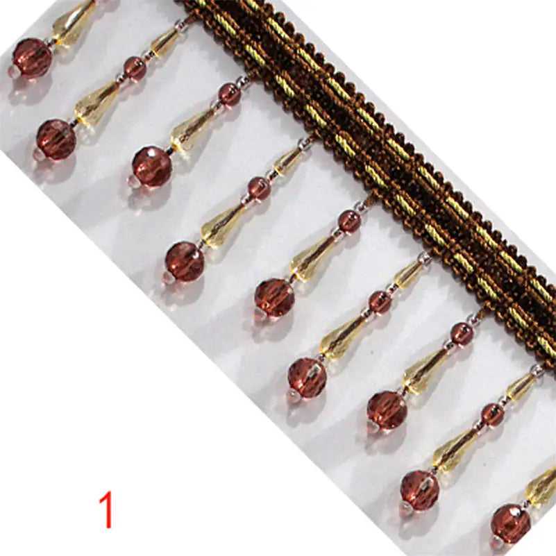 2 YD /  Montrelis Crystal Beads Lace Trim