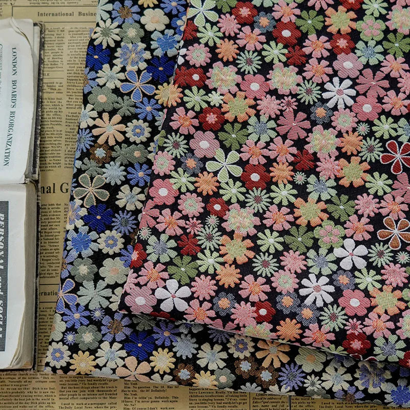 Melissimo Vintage Small Floral Yarn Dyed Jacquard Fabric