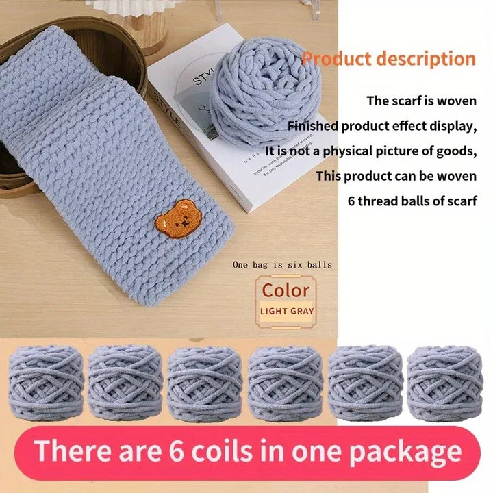 6 PC / Thread Thick Yarn Ball Set