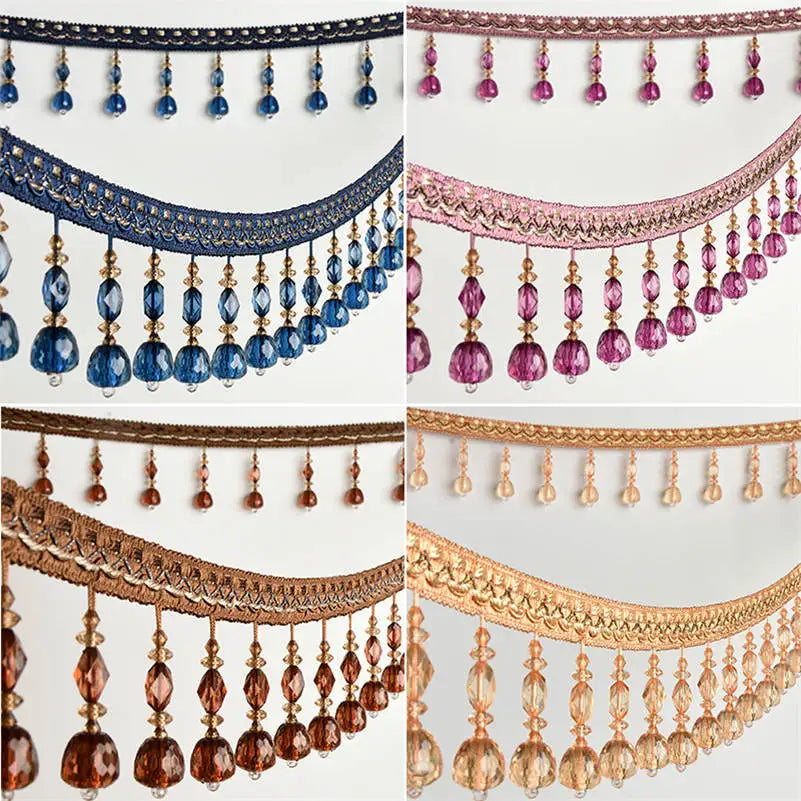 6 YARDS / Geros Beaded Tassel Fringe Trim
