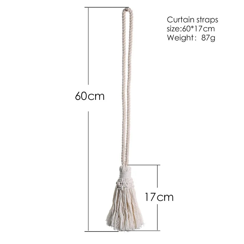 Moriel Bohemian Style Hand-woven Curtain Tie
