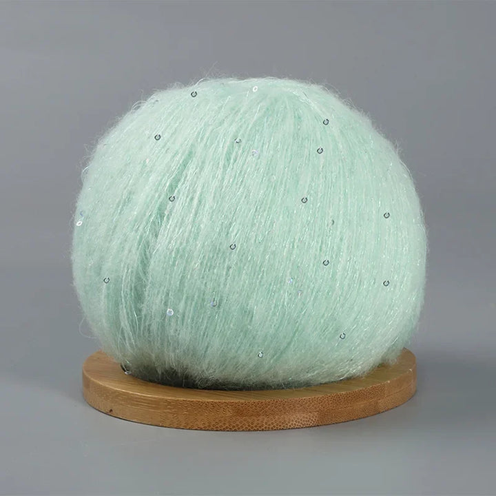 50g Lace  Mohair Yarn with Sequins