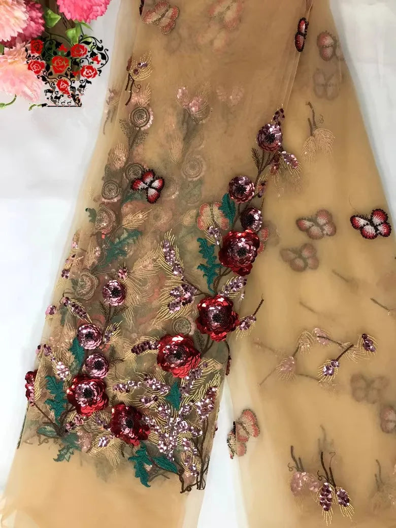 Nore Embroidered Tulle Lace Fabric