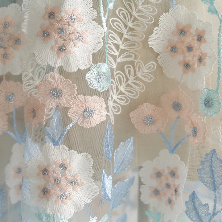 Sila Embroidered Tulle Lace Fabric